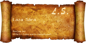 Laza Sára névjegykártya