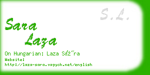 sara laza business card